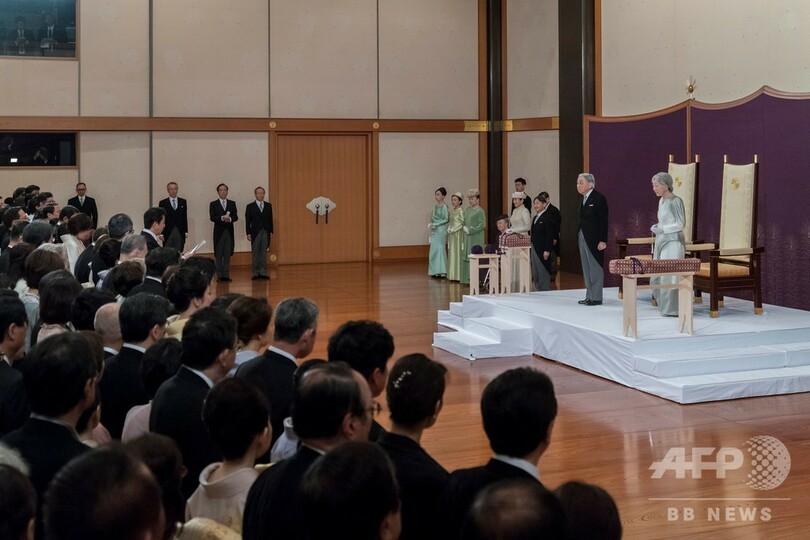 天皇陛下、皇居で退位礼正殿の儀