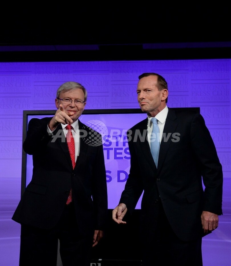 オーストラリア総選挙、党首討論は経済政策に集中 写真1枚 国際ニュース：AFPBB News