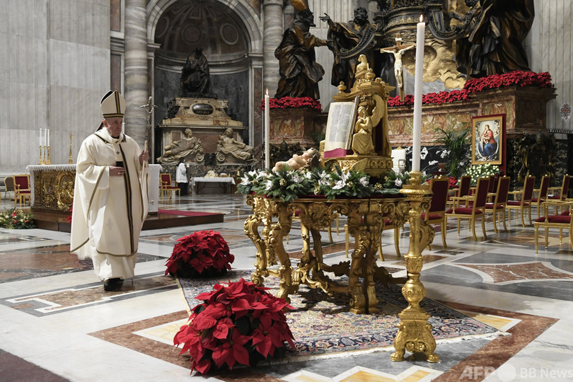 ローマ教皇がクリスマスイブのミサ 写真枚 国際ニュース Afpbb News
