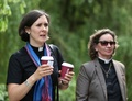 英イングランド（England）北部ヨーク（York）で開かれた英国国教会（Church of England）の総会に到着した女性聖職者ら（2014年7月14日撮影）。(c)AFP/LINDSEY PARNABY