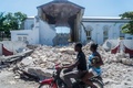 地震に見舞われたハイチ南西部レカイの教会（2021年8月15日撮影）。(c)Reginald LOUISSAINT JR / AFP