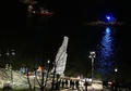 米ニューヨーク（New York）のハドソン川（Hudson River）に不時着水したUSエアウェイズ(US Airways)1549便の翼（2009年1月15日撮影）。(c)AFP/Getty Images/Daniel Barry