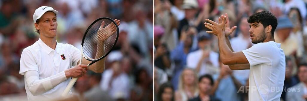 シナーとアルカラス、ウィンブルドン決勝でライバル対決へ 写真14枚