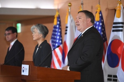 非核化完了まで対北朝鮮制裁の緩和行わず、ポンペオ氏