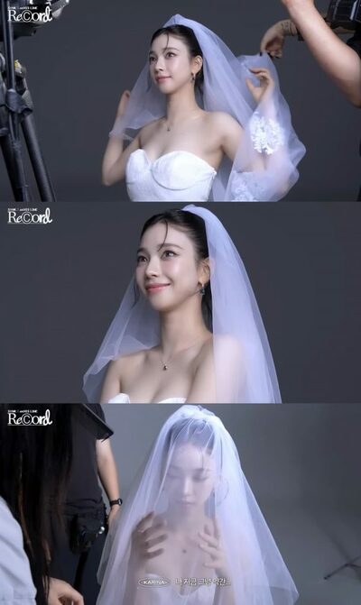 aespaカリナ、ウェディングドレス姿を披露