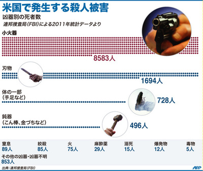 【図解】米国で発生する殺人被害