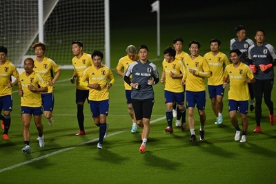 日本代表、ドーハで調整 カタールW杯