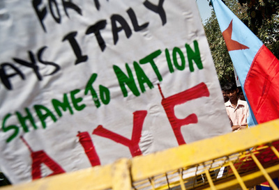 「大使出国させるな」、保釈兵士逃亡でインド・イタリア間に確執