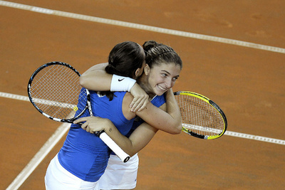 イタリアが米国退け準決勝進出、フェド杯