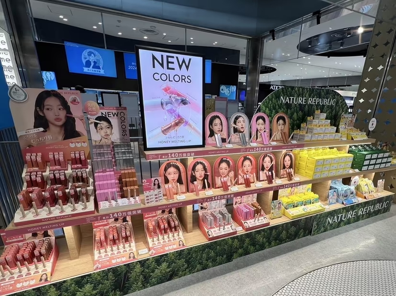 日本の売り場の様子＝ネイチャーリパブリック提供