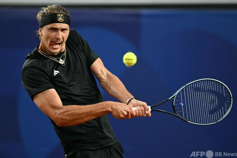 東京金のズベレフ8強入り メドベ敗退 パリ五輪テニス男子