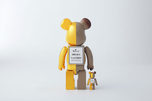 BE@RBRICK MIHARAYASUHIRO ミハラヤスヒロ ベアブリック ベアブリック MIHARAYASUHIRO ミハラヤスヒロ GOLD×BROWN BE