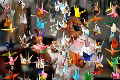 折り鶴で平和を、国際平和デー フィリピン