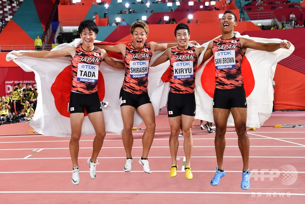 日本男子400mリレーで銅 米国が金メダル 世界陸上 写真14枚 国際ニュース Afpbb News