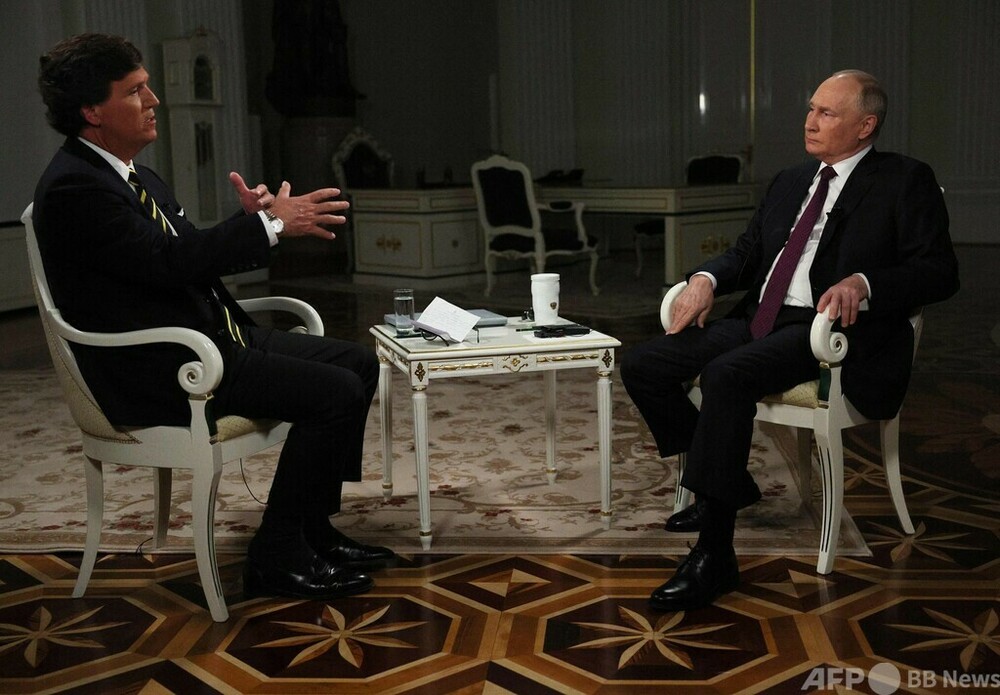 プーチン氏「ロシア打破は不可能」 米右派司会者がインタビュー 写真12