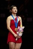 フィギュアスケート世界選手権、女子シングル・フリースケーティング（FS）。表彰式に臨む坂本花織（2023年3月24日撮影）。(c)Philip FONG / AFP