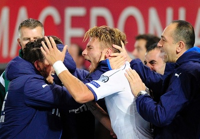 イタリアが薄氷の逆転勝利、インモービレの2得点に救われる W杯欧州予選