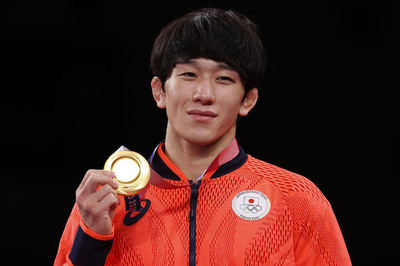 【写真特集】金メダルを獲得した乙黒拓斗 レスリング男子フリー65キロ級