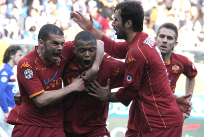 ASローマ アウェーでサンプドリアと引き分ける