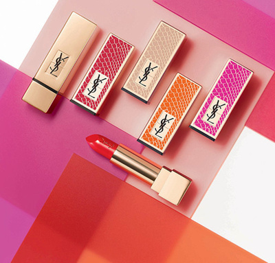 スネーク柄の限定キャップ、「イヴ・サンローラン」リップスティック