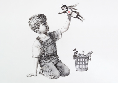 バンクシー、医療従事者たたえる新作発表 英病院に展示