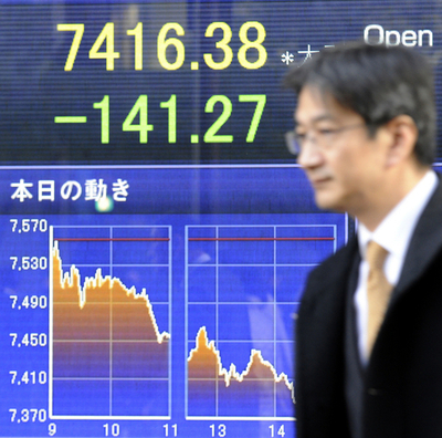 アジア株、続落 米株下落で