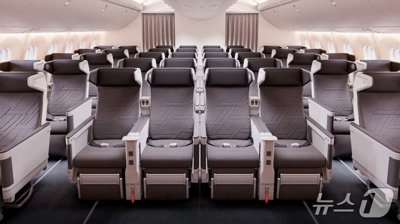 大韓航空が導入する新しい「プレミアム席」の機内イメージ＝大韓航空提供(c)news1