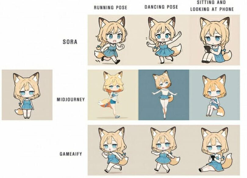 Sora、Midjourneyを通じて出力した結果物の比較＝アンカーノード(c)KOREA WAVE