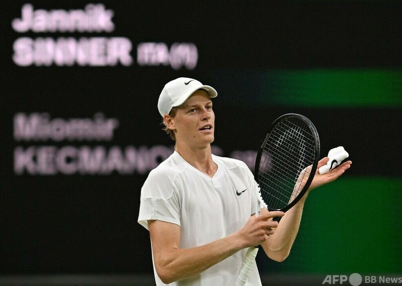 シナー、快勝でウィンブルドン4回戦進出