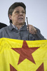 スペイン・カタルーニャ州バルセロナで記者会見する独立派政党「民衆統一候補（CUP）」のガブリエラ・セラ氏（2016年1月3日撮影、資料写真）。(c)AFP/PAU BARRENA