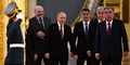 ロシア・モスクワで開かれた、集団安全保障条約機構（CSTO）の会合に出席したウラジーミル・プーチン大統領ら加盟国首脳（2022年5月16日撮影）。(c)Alexander NEMENOV / POOL / AFP