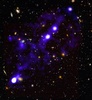 ハッブル超深宇宙領域（HUDF）で発見された水素ガスのフィラメント（2021年3月15日公開）。(c)AFP PHOTO /ROLAND BACON, DAVID MARY, ESO/NASA