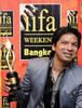 バンコク（Bangkok）で開催された「国際インド映画アカデミー賞（International Indian Film Academy Awards、IIFA）」受賞式で Best playback singer賞を受賞したインド人歌手のShan（2008年6月8日撮影）。(c)AFP/PORNCHAI KITTIWONGSAKUL