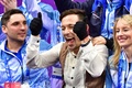 平昌冬季五輪、フィギュアスケート団体戦、男子シングル・ショートプログラム（SP）の演技に臨むアレクセイ・ビシェンコ（2018年2月9日撮影）。(c)AFP PHOTO / Mladen ANTONOV