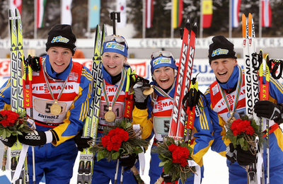 ＜バイアスロン世界選手権2007＞男女混合2x6+2x7.5キロメートルリレー、スウェーデン レースを制し優勝を飾る - イタリア