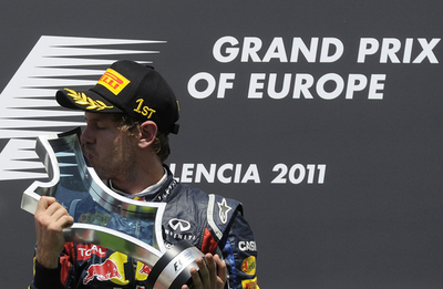 ベッテルが今季6勝目 小林は16位、 F1欧州GP