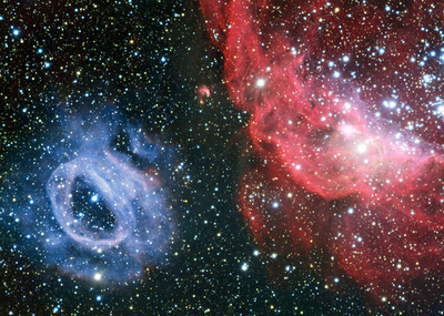 大マゼラン雲内に輝くガス雲、ESO撮影