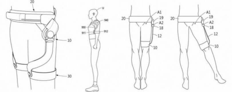 サムスン電子ウェアラブルロボット特許上の図面イメージ（写真=キーフリース）(c)KOREA WAVE