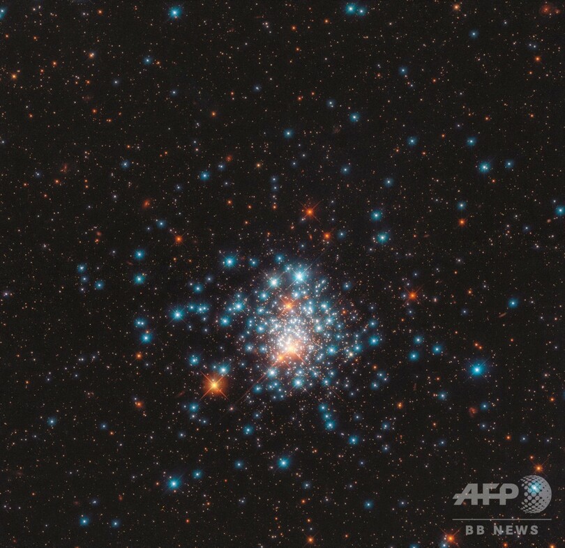 カラフルな球状星団、ミツバチ群がるように互いを周回