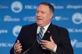 米首都ワシントンで講演するマイク・ポンペオ米国務長官（2018年9月21日撮影）。(c)Jim WATSON / AFP