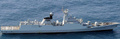 防衛省が公開した、東シナ海（East China Sea）で海上自衛隊の護衛艦に射撃用の火器管制レーダーを照射したとされる中国海軍のフリゲート艦と似た型のフリゲート艦を写した写真（2013年2月5日提供）。(c)AFP/DEFENSE MINISTRY