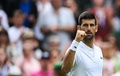 テニス、ウィンブルドン選手権、男子シングルス1回戦。勝利を喜ぶノバク・ジョコビッチ（2023年7月3日撮影）。(c)Daniel LEAL / AFP