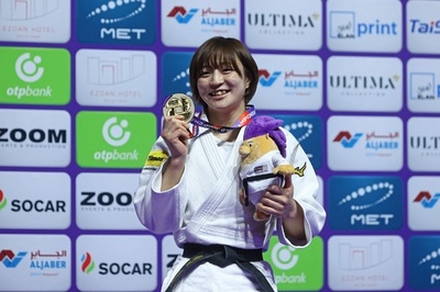 角田が女子48キロ級3連覇、高藤はメダル逃す 世界柔道
