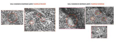 トルコ軍イラク北部空爆、航空写真公開