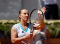 テニス、マドリード・オープン、女子シングルス準決勝。勝利を喜ぶスベトラナ・クズネツォワ（2015年5月8日撮影）。(c)AFP/DANI POZO