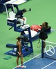 全米オープンテニス、女子シングルス決勝。主審に抗議するセレーナ・ウィリアムス（2018年9月8日撮影）。(c)kena betancur / AFP