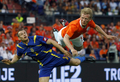 先制ゴールを決めるオランダのディルク・カイト（%%Dirk Kuyt%%）。（2008年5月24日撮影）(c)AFP/MARCEL ANTONISSE