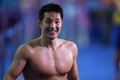 第18回世界水泳選手権、競泳男子200メートル個人メドレー決勝。優勝を喜ぶ瀬戸大也（2019年7月25日撮影）。(c)Oli SCARFF / AFP