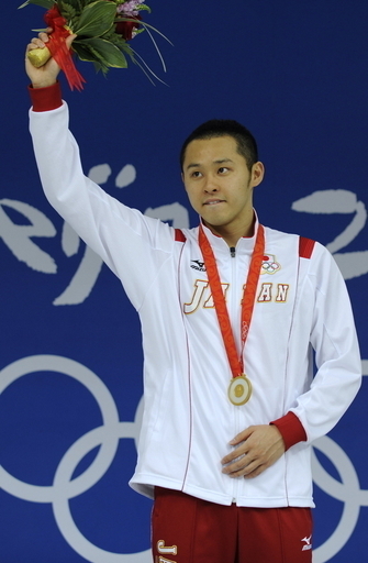 北島 世界新で男子100メートル平泳ぎ連覇