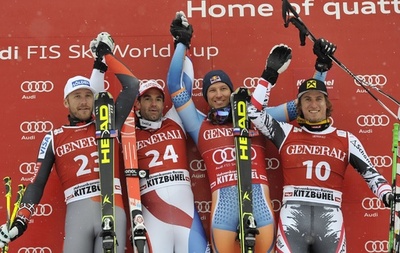 デファゴが男子スーパー大回転を制す、アルペンスキーW杯